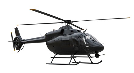 Obraz premium Civilian Passenger Helicopter Isolated on White