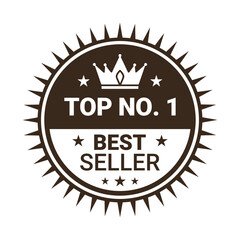 Top Number One Best Seller Award Badge Label Design
