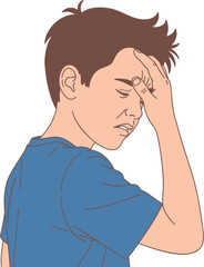 Young Man Experiencing Head Pain	