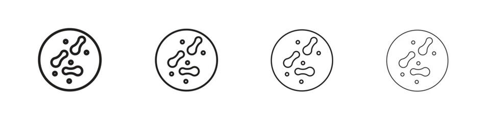 Microorganism icons illustrations collection on white background. Pixel perfect vector graphics