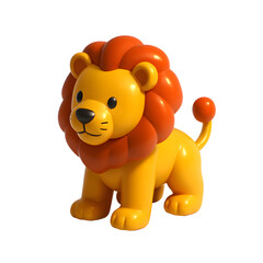 Fototapeta premium 3D Lion Cartoon Icon – Jungle King Animal Character, Children’s Illustration PNG