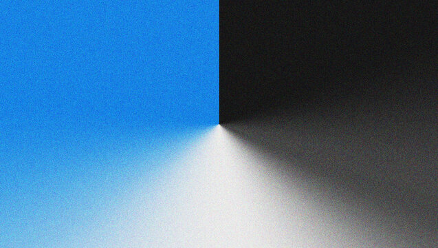 Minimalist composition with vibrant blue and soft black gradients merging at a focal point, ideal for digital branding or clean abstract visuals.