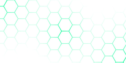 Seamless geometric blue hexagonal honeycomb pattern with a hi-tech metallic structure