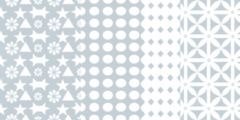 set of seamless geometric patterns