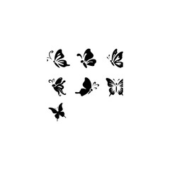 Fototapeta premium Set of vector butterflies 