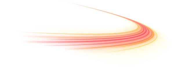 Undulating lines of light twist like waves in space, glowing with gradient tones. Perfect for illustrating energy flow and motion dynamics. PNG