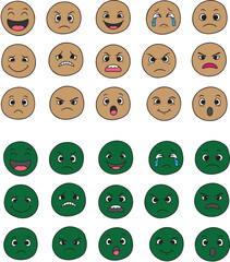 Variety of Emoji Expressions