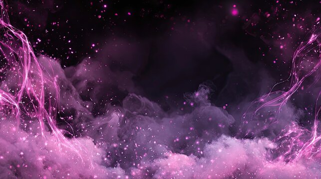 Ethereal Purple Smoke and Light Background for Abstract Design