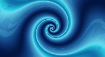 Abstract swirling vortex in shades of blue