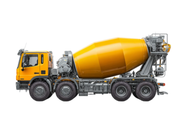 Concrete Mixing Truck – 3D Illustration for Construction