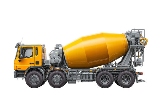 Concrete Mixing Truck – 3D Illustration for Construction