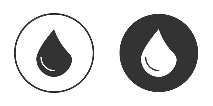 Water drop shape icons collection. Filled flat icons