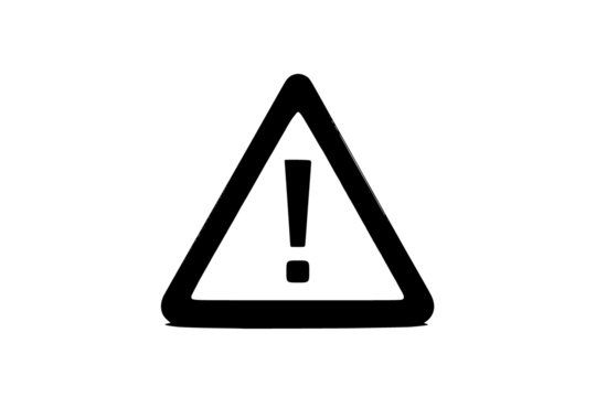 a triangular warning sign with an exclamation markblack, road sign, sign, street sign, symbol, traffic sign, triangle, warning sign, white 