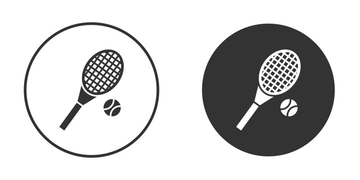 Tennis icons collection. Filled flat icons