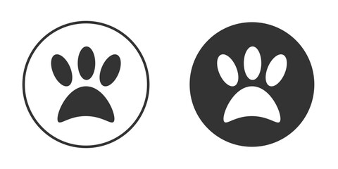 Fototapeta premium Paw icons collection. Filled flat icons