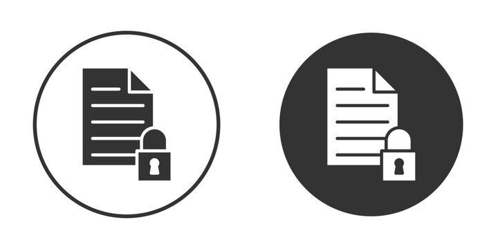 Confidential icons collection. Filled flat icons