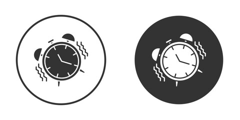 Fototapeta premium Alarm clock icons collection. Filled flat icons