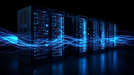 Illuminating data transmission across server racks in a modern data center