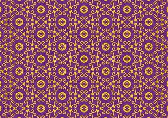 Fototapeta premium Abstract Floral Curve Outline Luxury Gold Background 