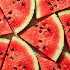 watermelon slices background, sunny watermelon slices display, watermelon wallpaper