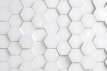 Naklejka premium Geometric white hexagon pattern abstract background texture