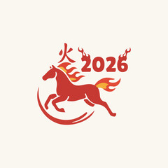 happy 2026 new year, fire horse chinese new year