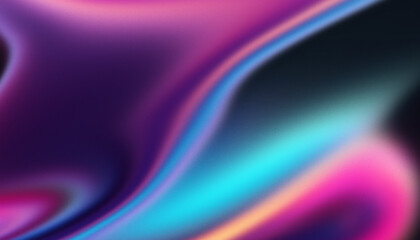Fototapeta premium Abstract swirling fluid colors with neon glow and dark background