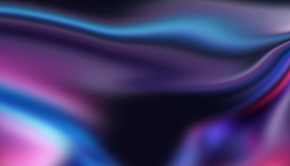 Abstract flowing iridescent fabric with vibrant purple and blue colors