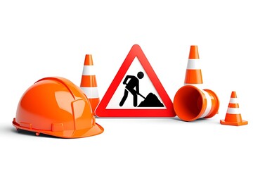 Road Construction Safety Equipment and Warning Signs for Workforce Protection