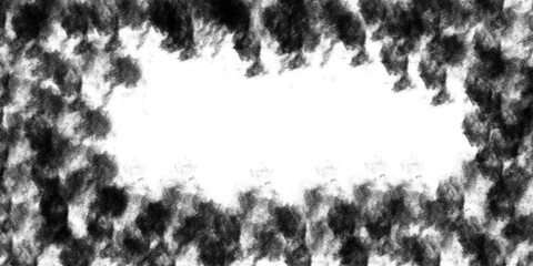 Isolated fluffy dark cloud against a stark white background. 