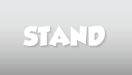 This graphic piece embodies confidence and action through its dynamic typographic portrayal of the word 