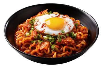 Ramen noodles isolated on transparent or white background, png