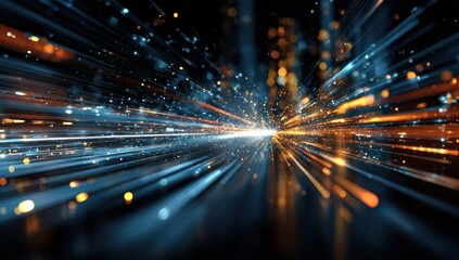 Abstract Light Streaks: A Digital Exploration of Speed and Energy