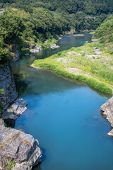 Fototapeta premium 寄居町の荒川の風景