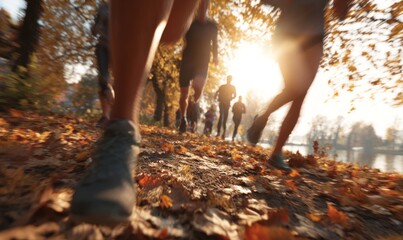 Autumn Runners: A vibrant fall run through nature's beauty