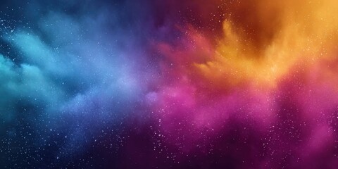 Obraz premium Celebration of colors and energies swirling together in a vibrant display of joy during an enchanting festival night