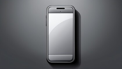 a grayscale icon depicting a smartphone with a blank screen