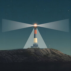 lighthouse in the night