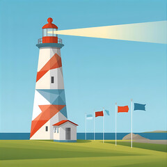 lighthouse of blue sky