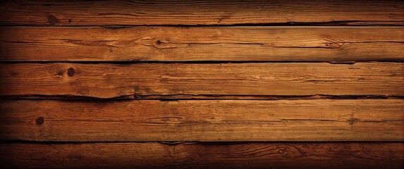 Naklejka premium Rustic wooden planks create a warm and inviting background perfect for textures and designs with a natural and organic feel