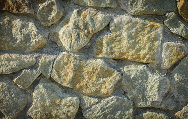 Stone Wall with Sun Rays Background Texture
