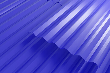 Metal sheet roof, industrial products, 3D rendering