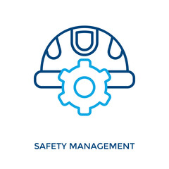 Safety Management Icon Outline Color Style. Vector Illustration For Graphic Design