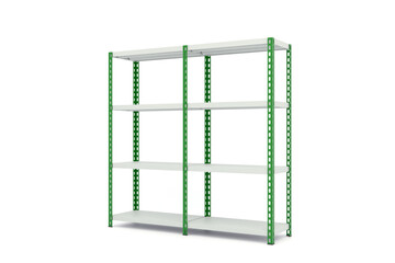 Rack storage, Shelf industrial, 3D rendering.