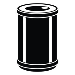 Black and White Graphic of a Soda Can with Visible Pull Tab on Top