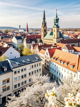 Panorama Schwanenteich Zwickau Fr?hling