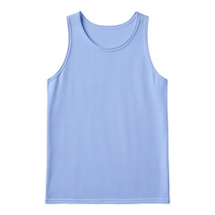Light blue tank top mockup on transparent background