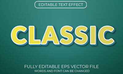 Classic editable text effect