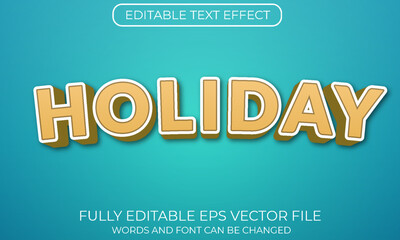 Holiday editable text effect
