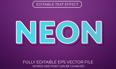 Neon editable text effect